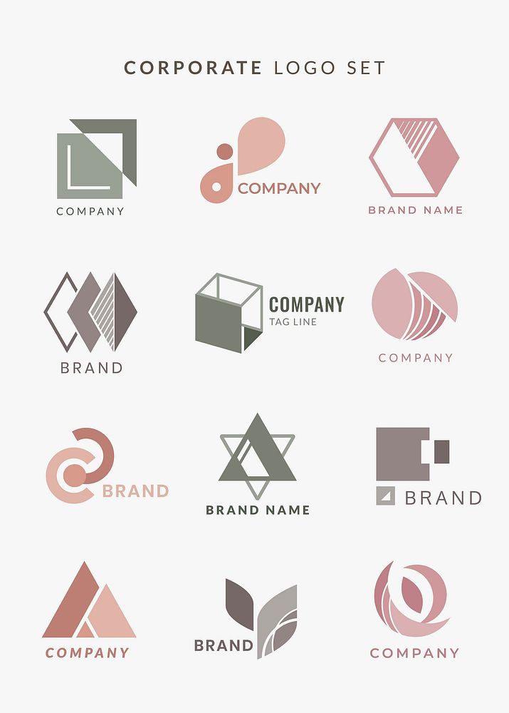 Company logo designs vector collection
