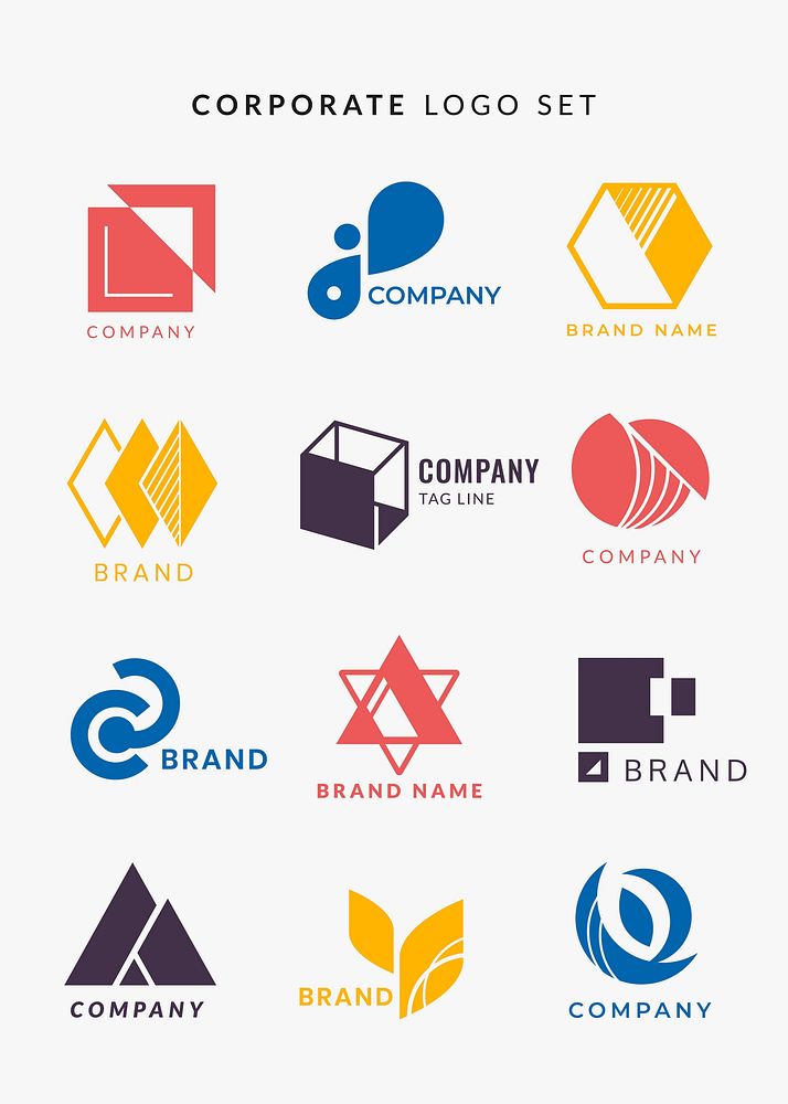 Company branding logo designs vector | Premium Vector - rawpixel
