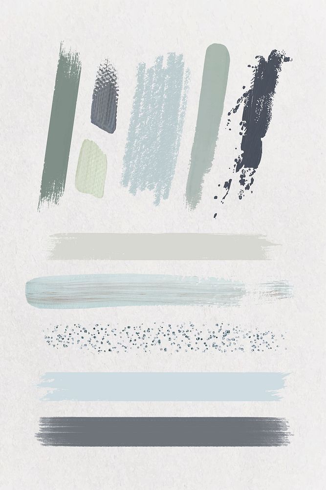 Pastel brush strokes vector collection