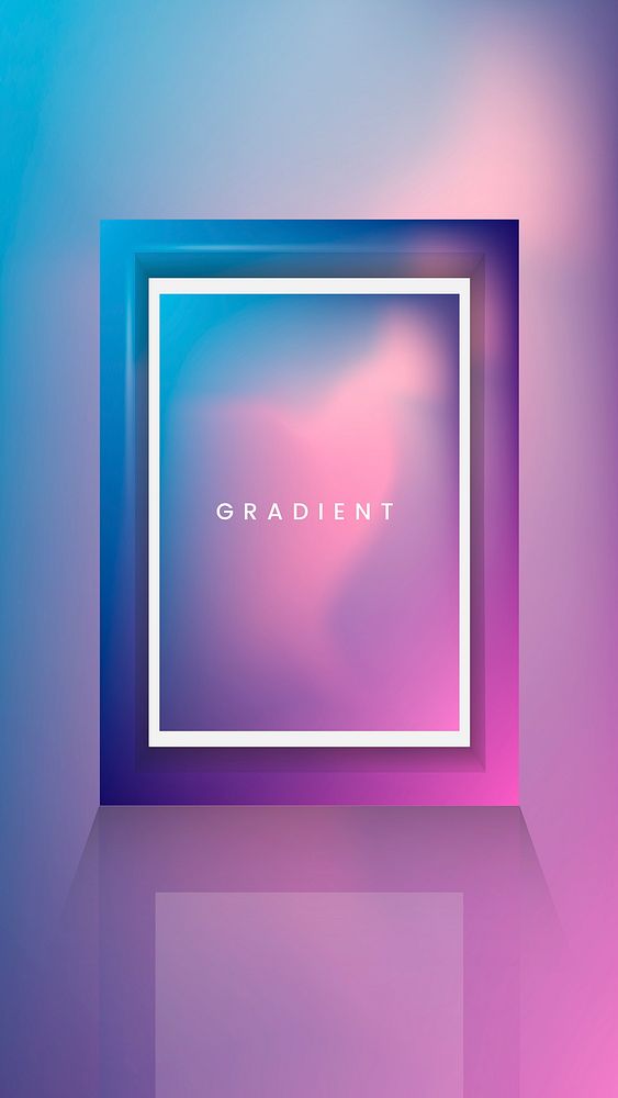 Blue gradient poster template vector