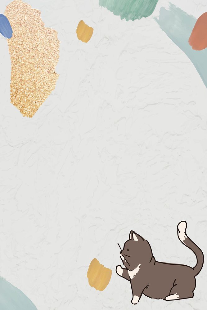 Munchkin cat lover background template vector