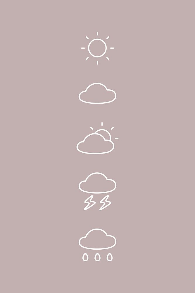 Weather planner sticker vector collection