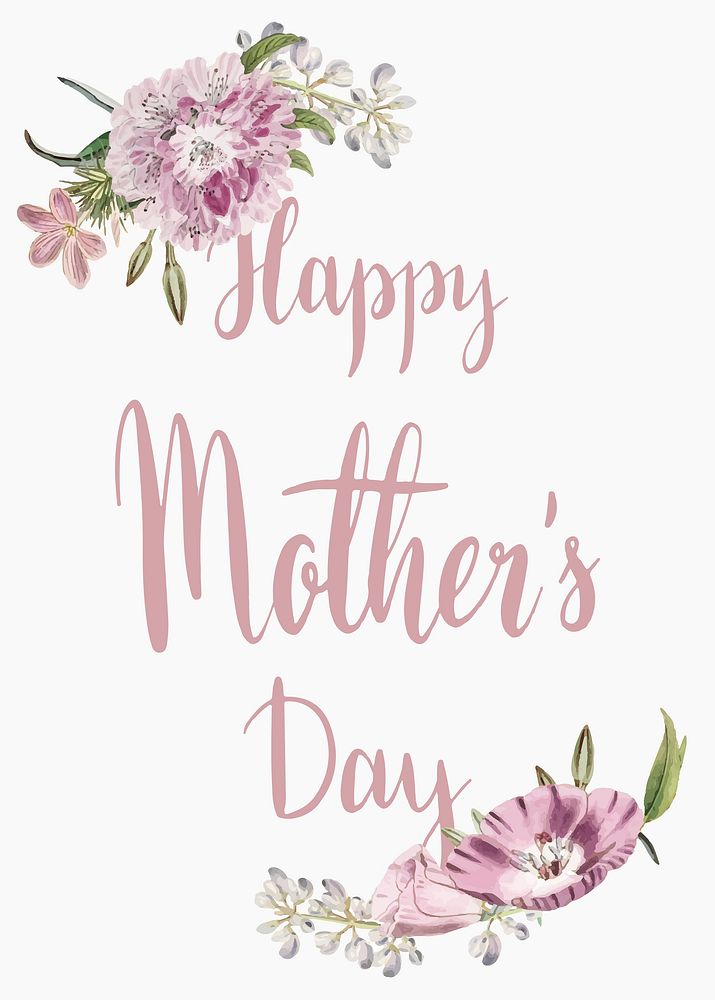 Happy Mother's Day card vector