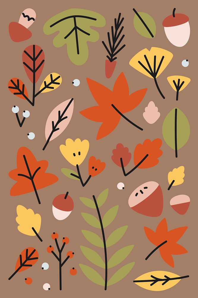Colorful autumn leaves background vector