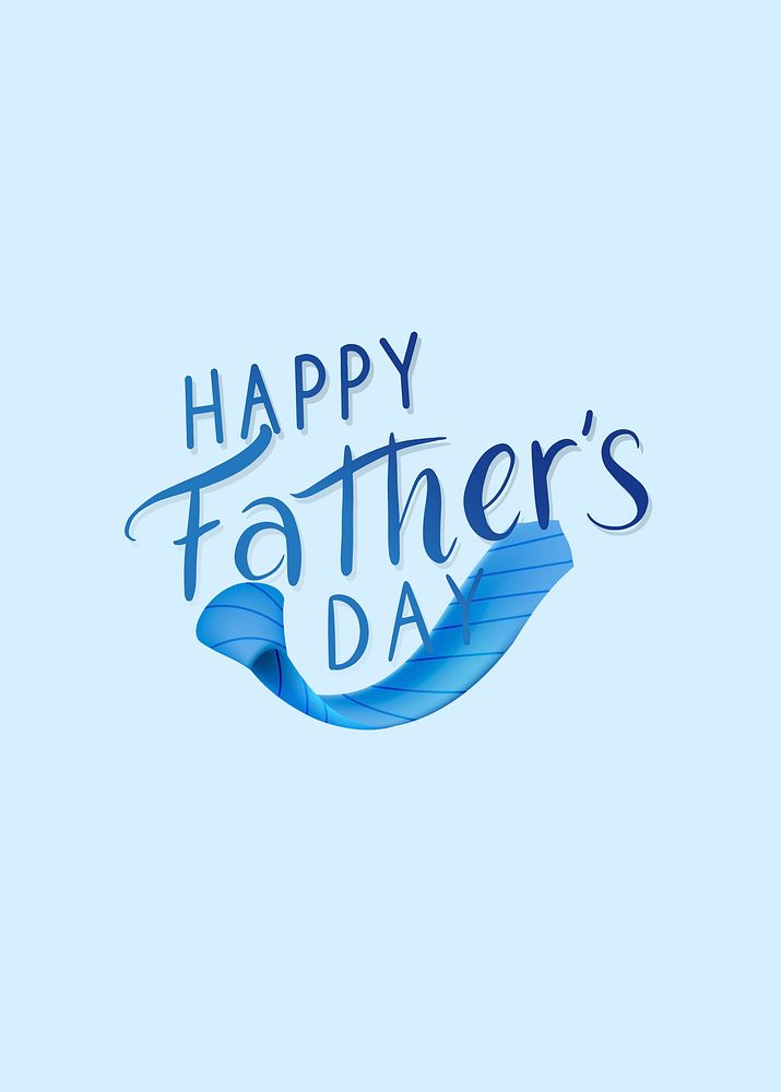 Father's day card decorated with a tie vector
