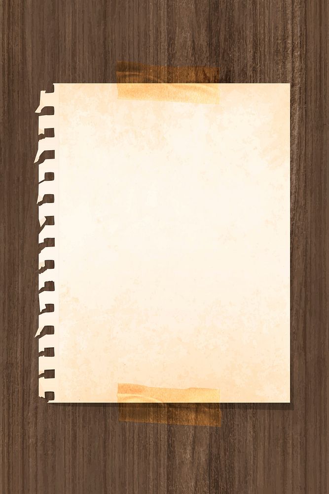 Vintage brown note  paper vector