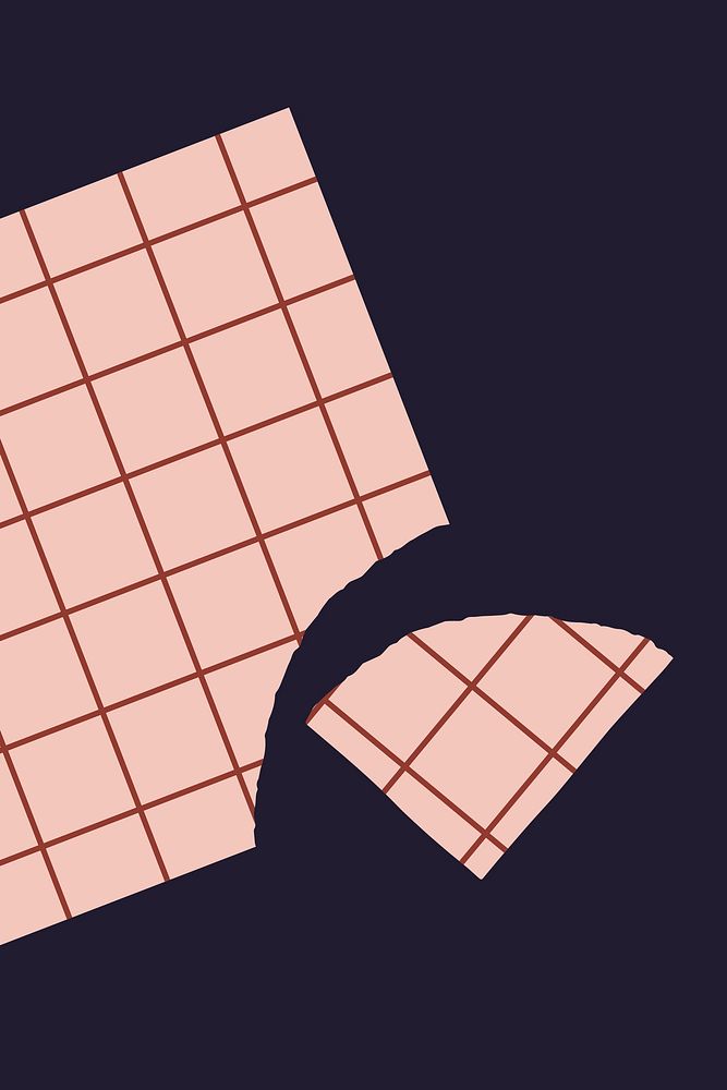 Torn pink grid notepaper vector