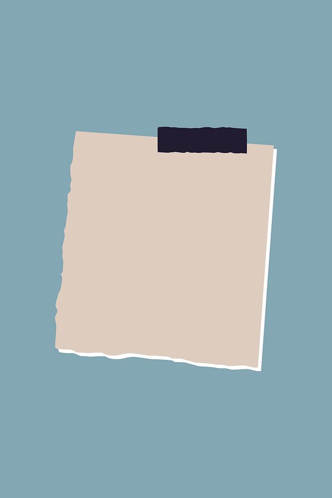 Square brown notepaper template vector