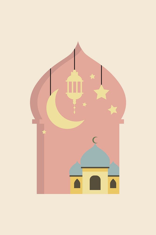 Beige Ramadan Mubarak psd Eid background