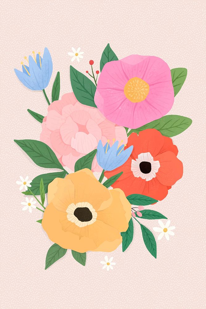 Blooming colorful flower bouquet vector