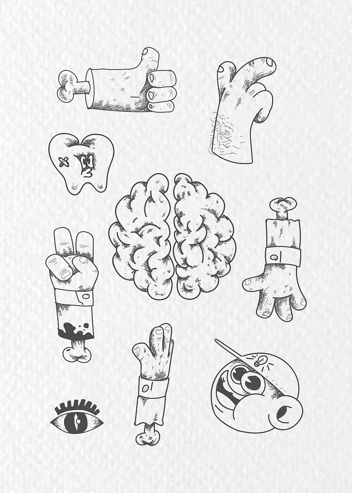 Creative education doodle set vector