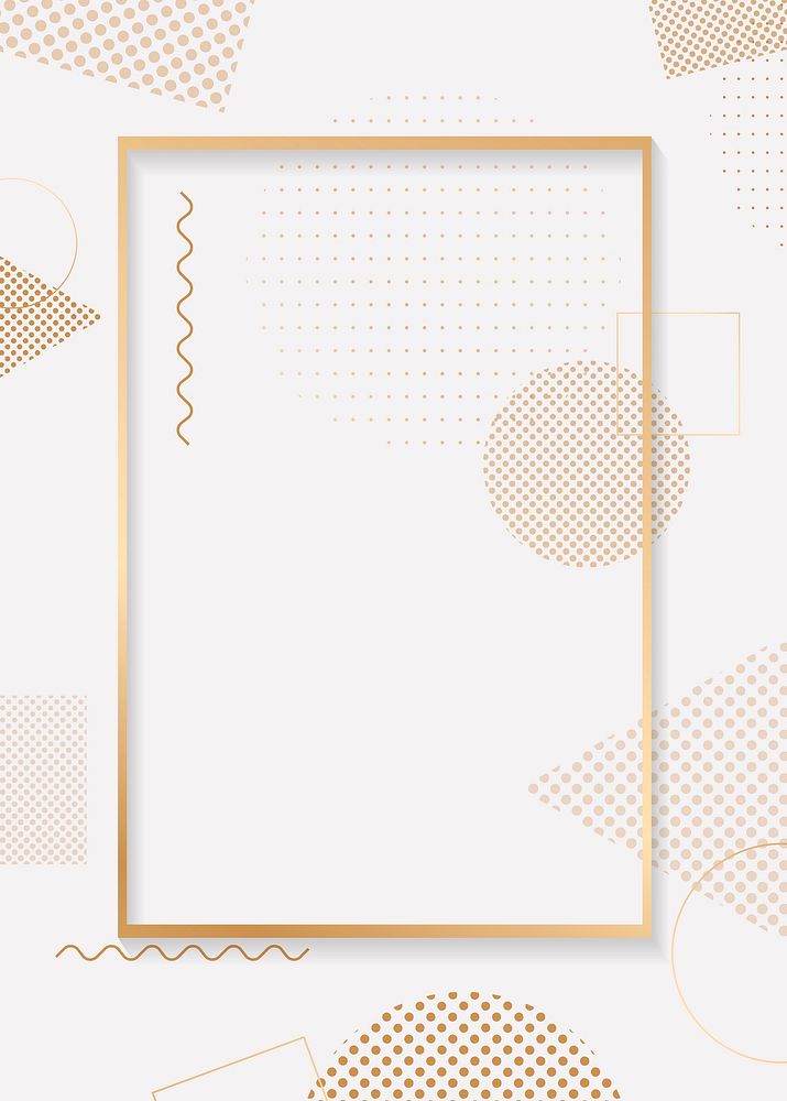 Rectangle frame on halftone white background vector