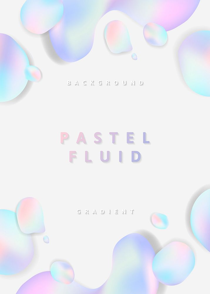 White pastel fluid design poster vector
