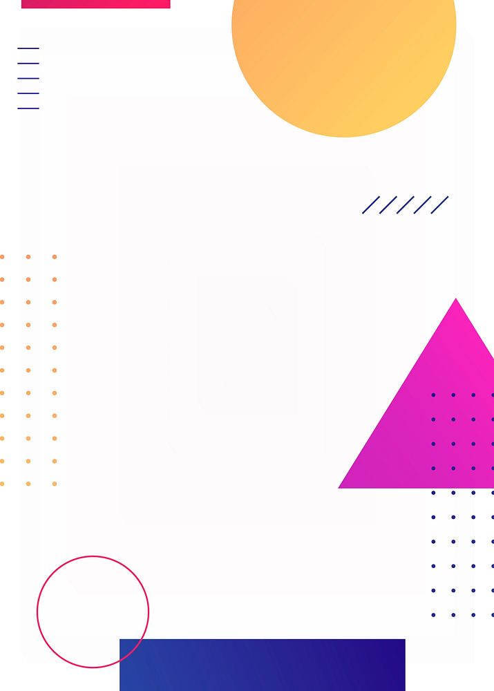 Colorful geometric white memphis background vector