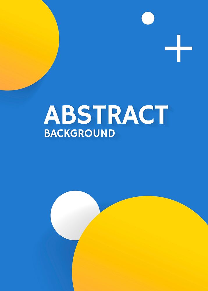 Round yellow and blue abstract background vector