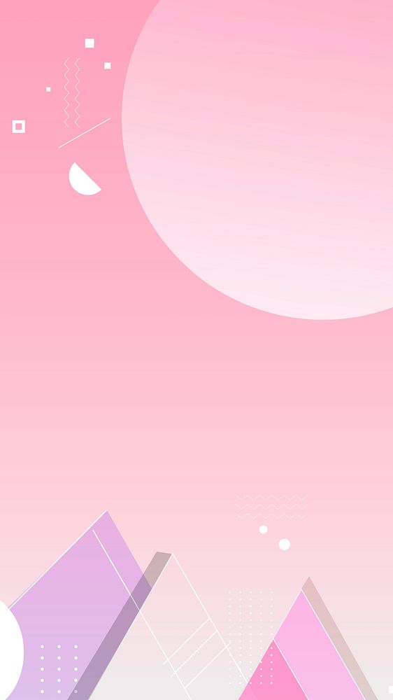 Pink geometric abstract background vector
