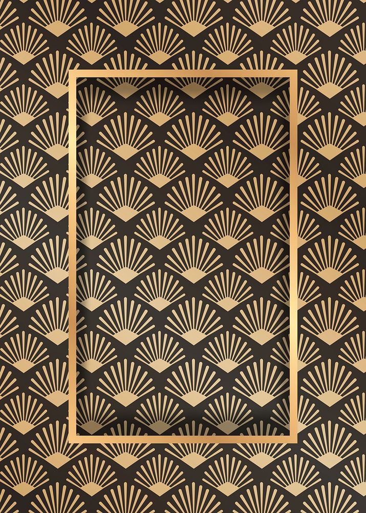 Modern golden gatsby pattern design vector