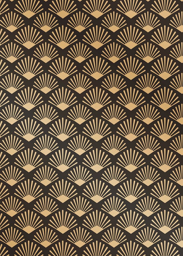 Modern golden Gatsby pattern design vector