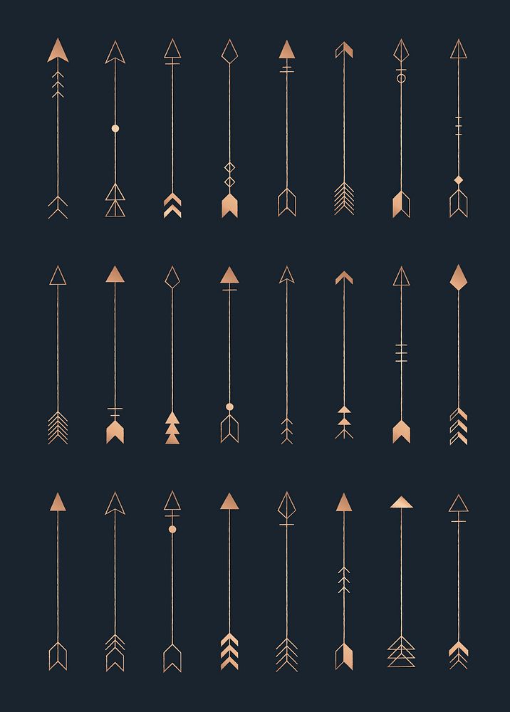 Arrow design element on a black background vector