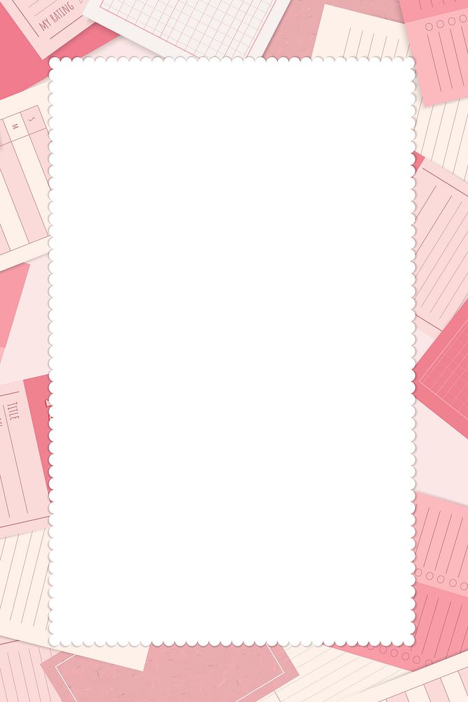 Pink notepad planner set vector