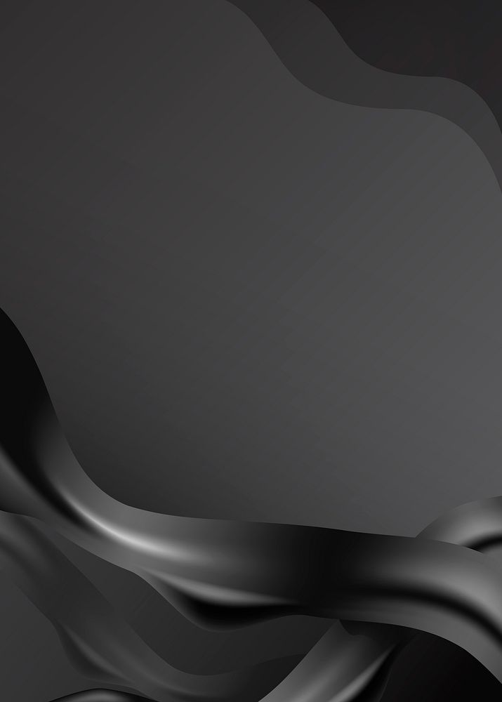Black swirly abstract background design vector