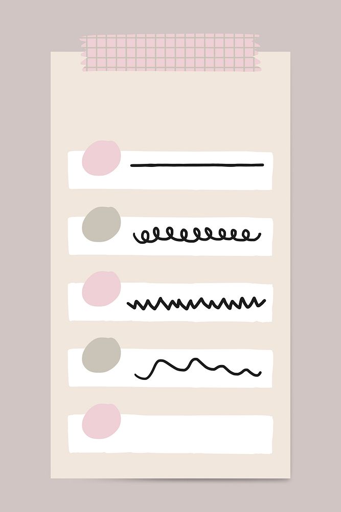 Sticky note doodle notepaper vector