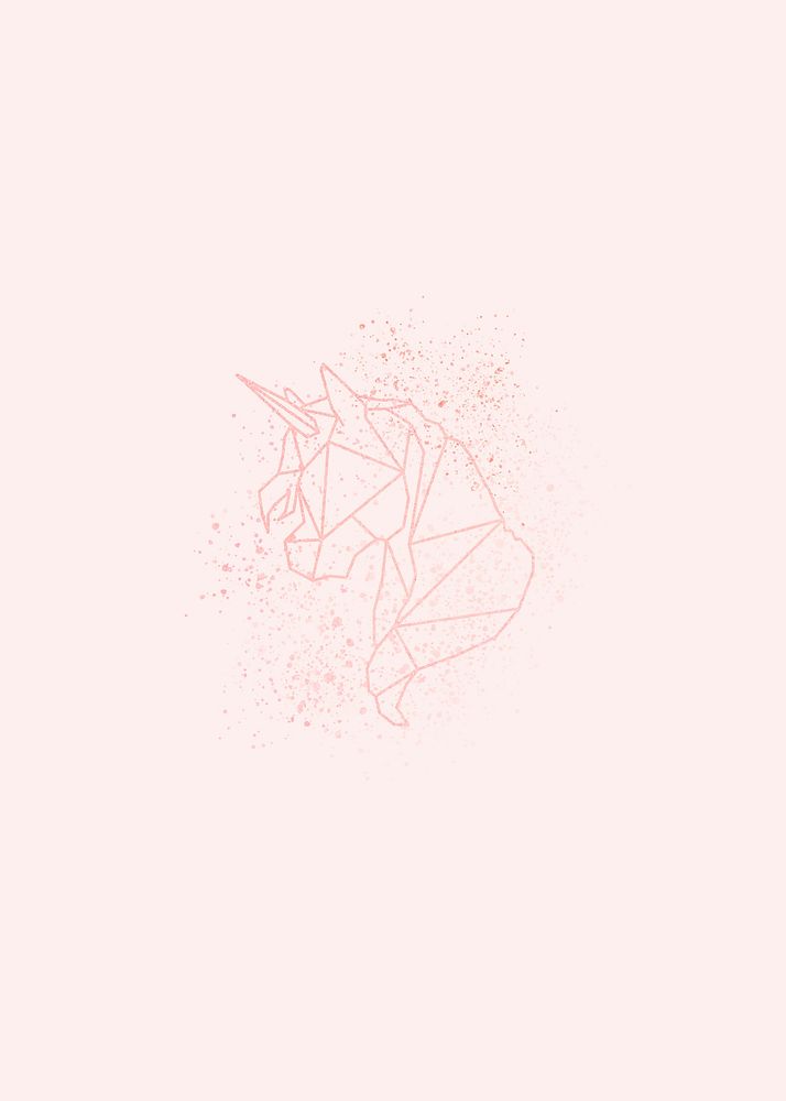 Shimmering magical pink unicorn vector