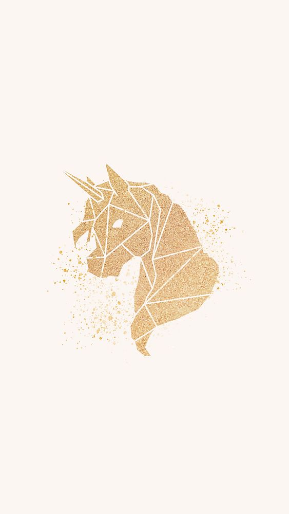 Shimmering magical golden unicorn vector