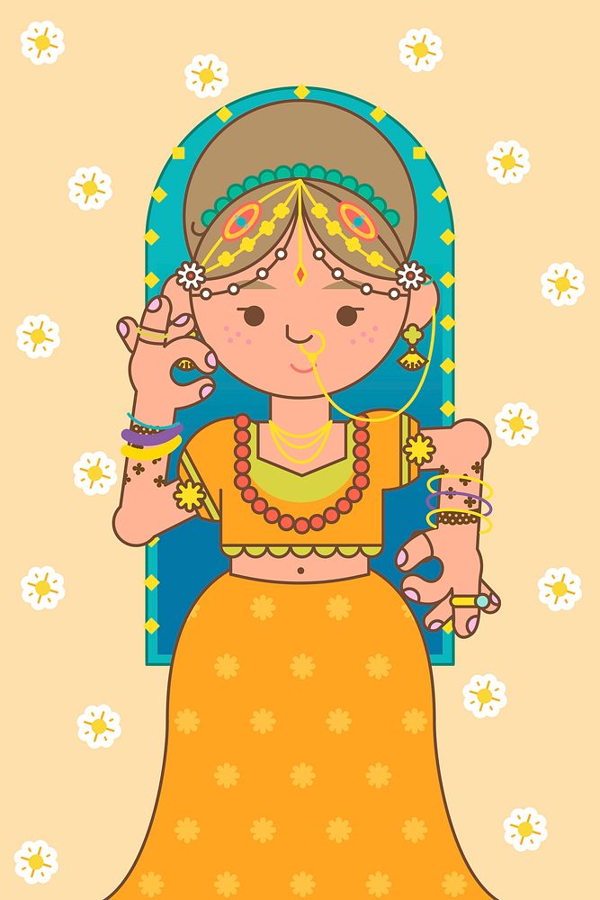 The goddess Lakshmi Diwali festival background vector