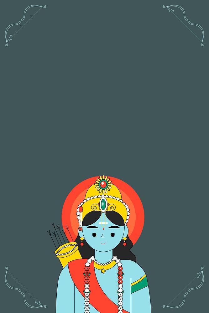 Lord Ram Diwali festival background vector