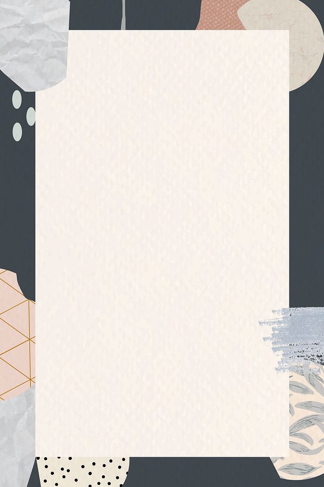 Terrazzo frame on beige background vector