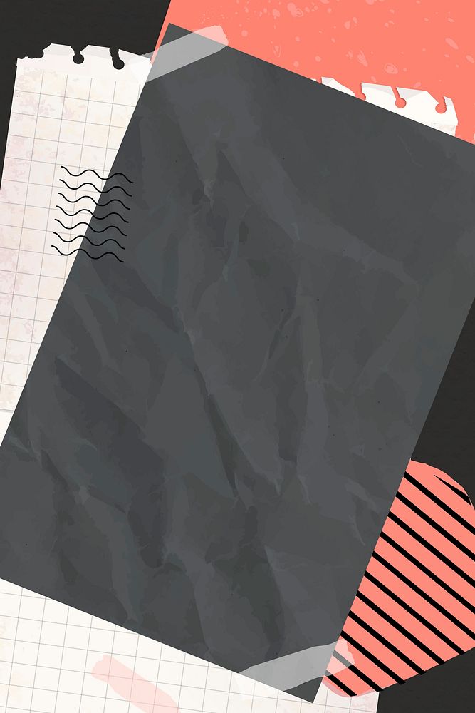 Blank paper on a collage background vector