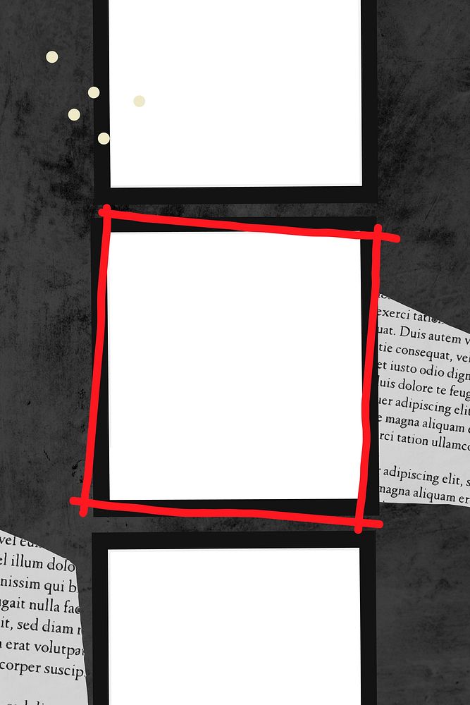 Red frame around an empty frame vector