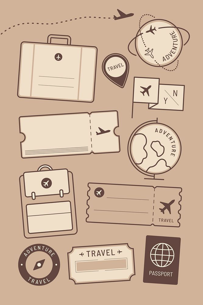Travel stickers and badge set | Premium Vector - rawpixel