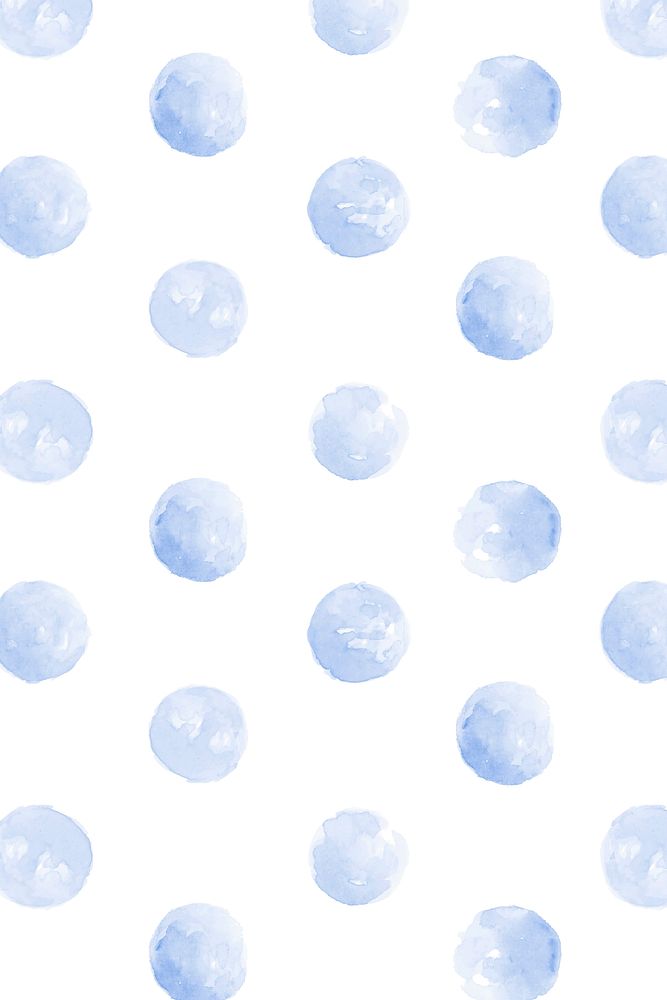 Indigo blue watercolor circle seamless patterned background vector