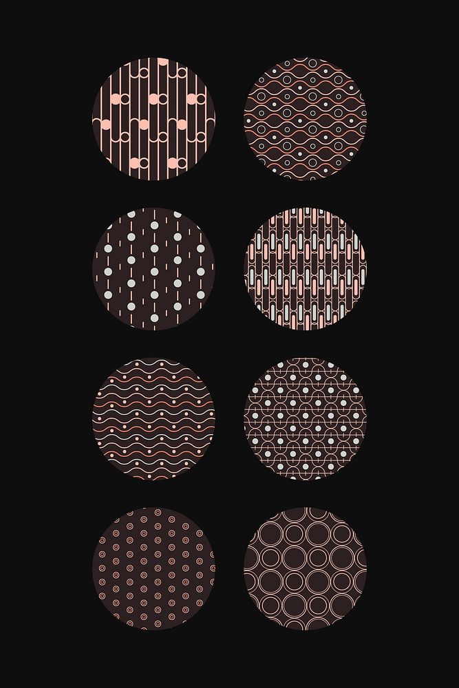 Seamless geometric badge vector set