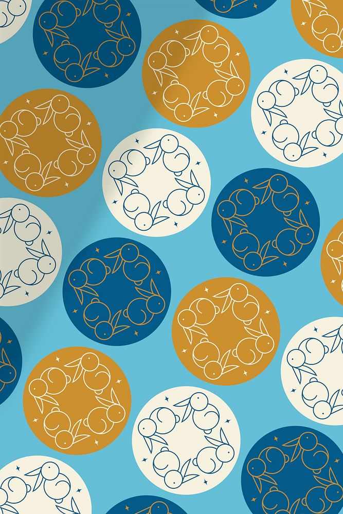 Chinese Mid Autumn festival patterned background vector