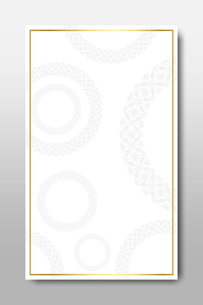 Indian pattern gold frame template vector