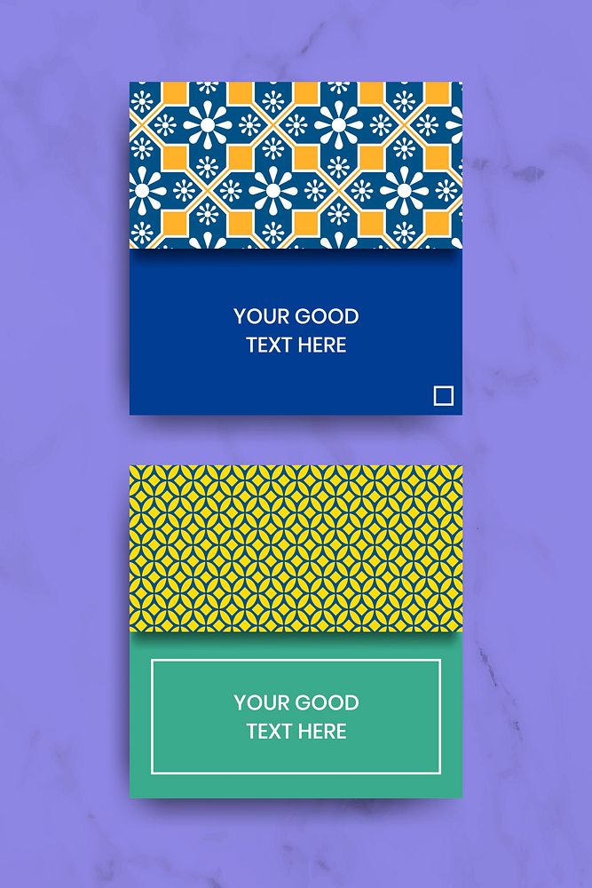 Indian pattern note templates vector set
