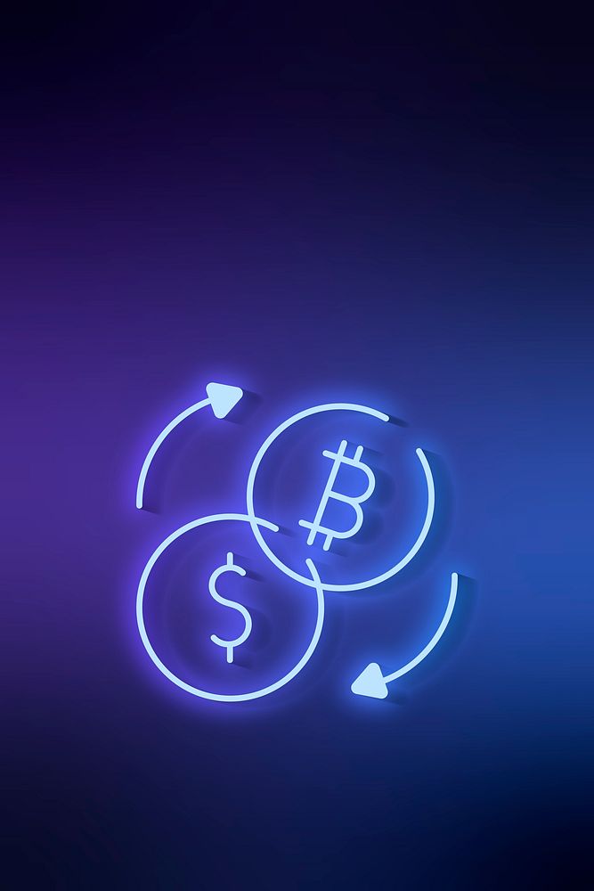 Bitcoin cryptocurrency exchange design element vector