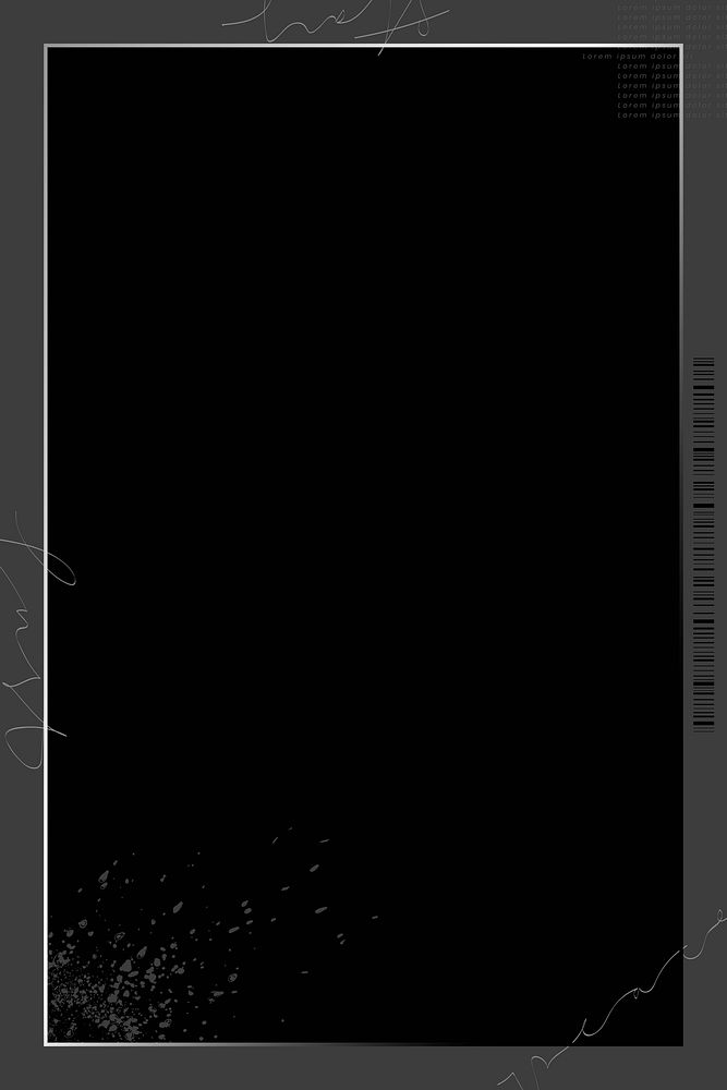 Blank grunge black background template