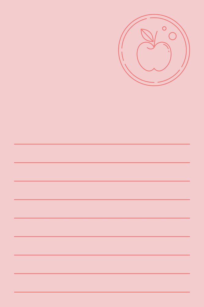 Blank pink fitness note template vector