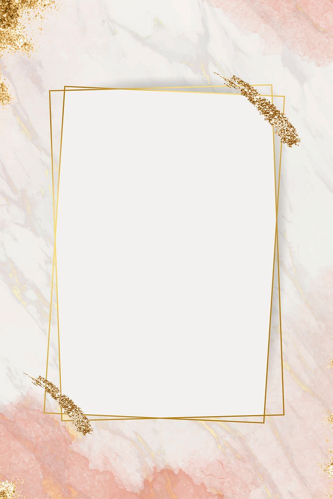 Shimmering golden frame design vector