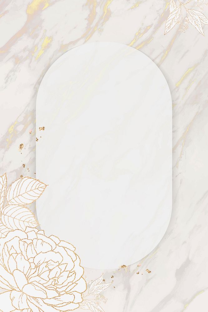 Shimmering floral golden frame vector