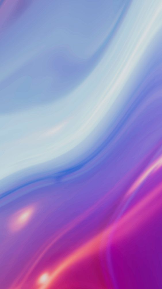 Blue and purple fluid patterned mobile phone wallpaper vector
