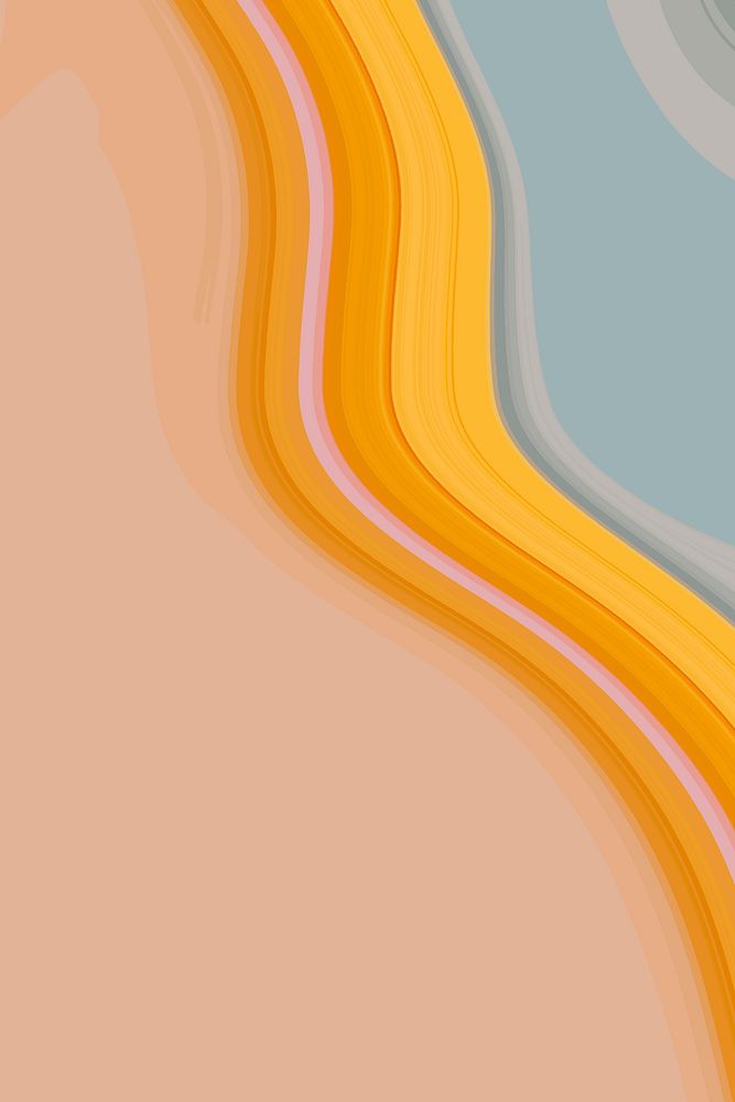 Orange and blue fluid patterned background vector