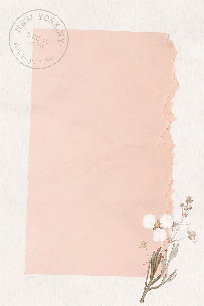 Crumpled ripped pink paper background vector