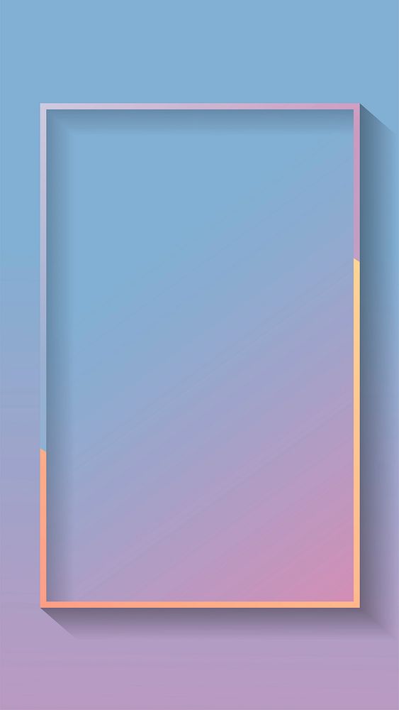 Blank rectangle colorful abstract frame vector