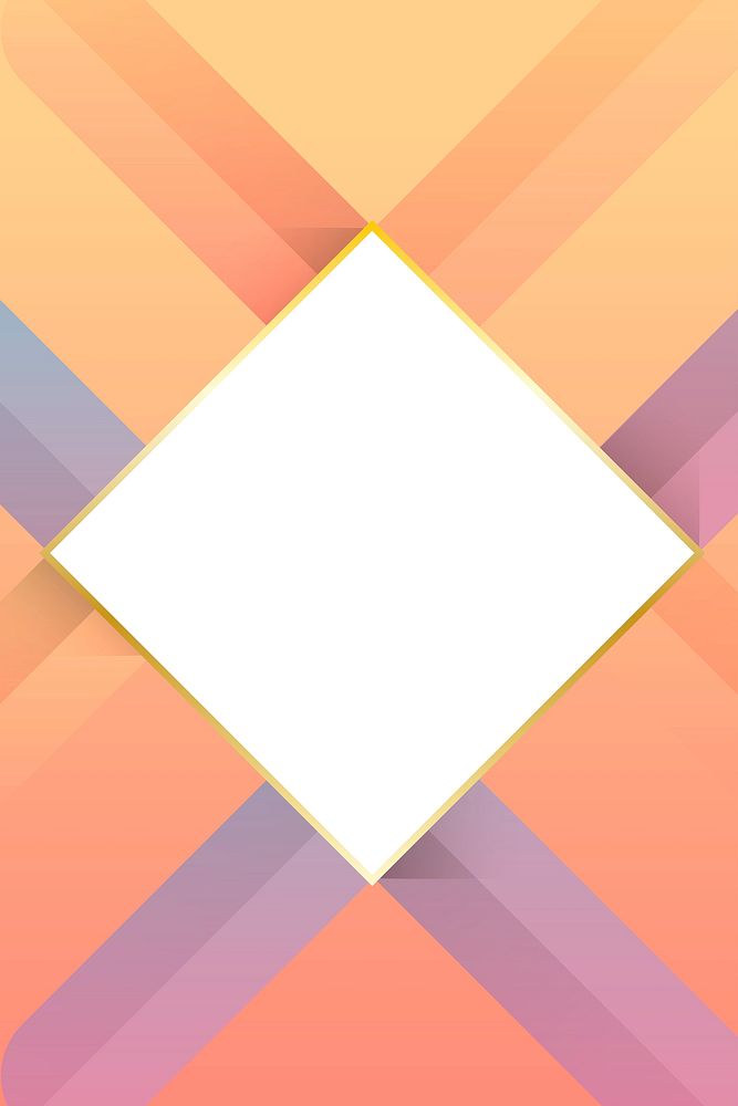 Blank rhombus colorful abstract frame vector