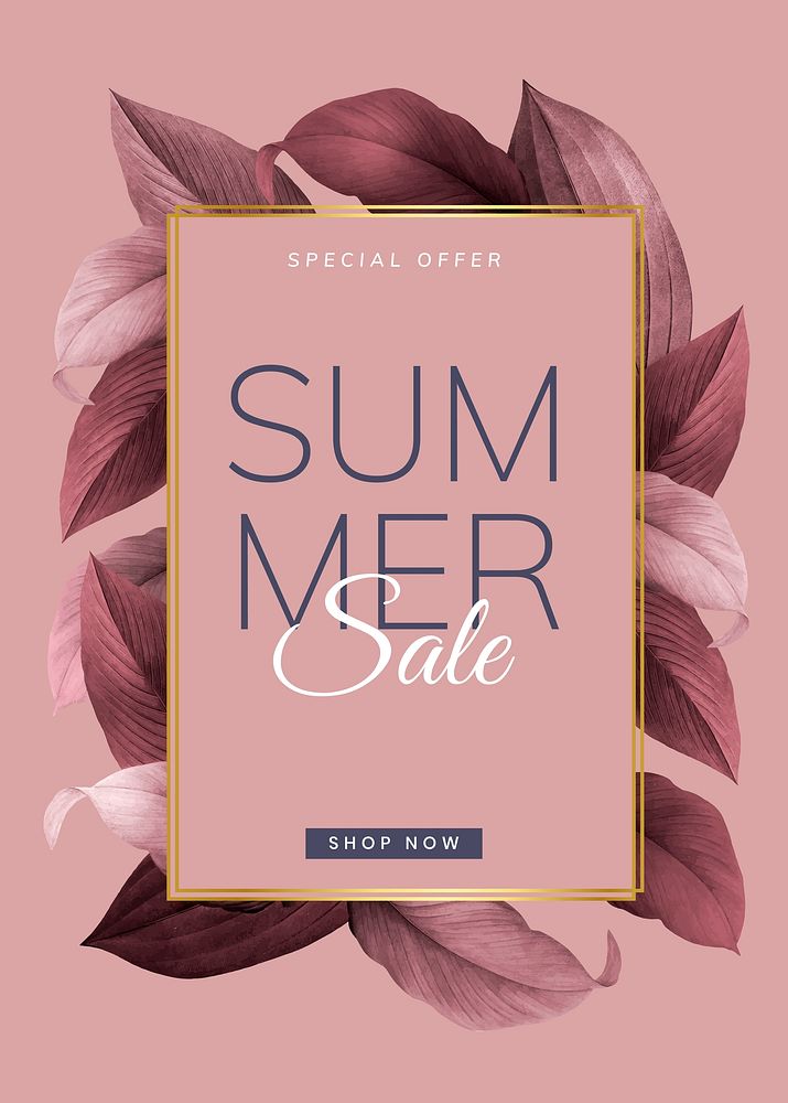 Shop summer sale promotion vector